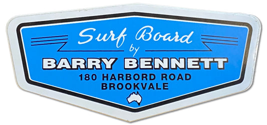 Reproduction Barry Bennett Surfboards Sticker