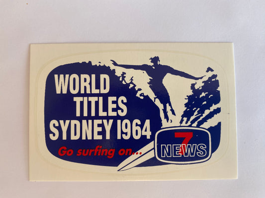 World Titles Sydney 1964 Surf Waterslide Decal